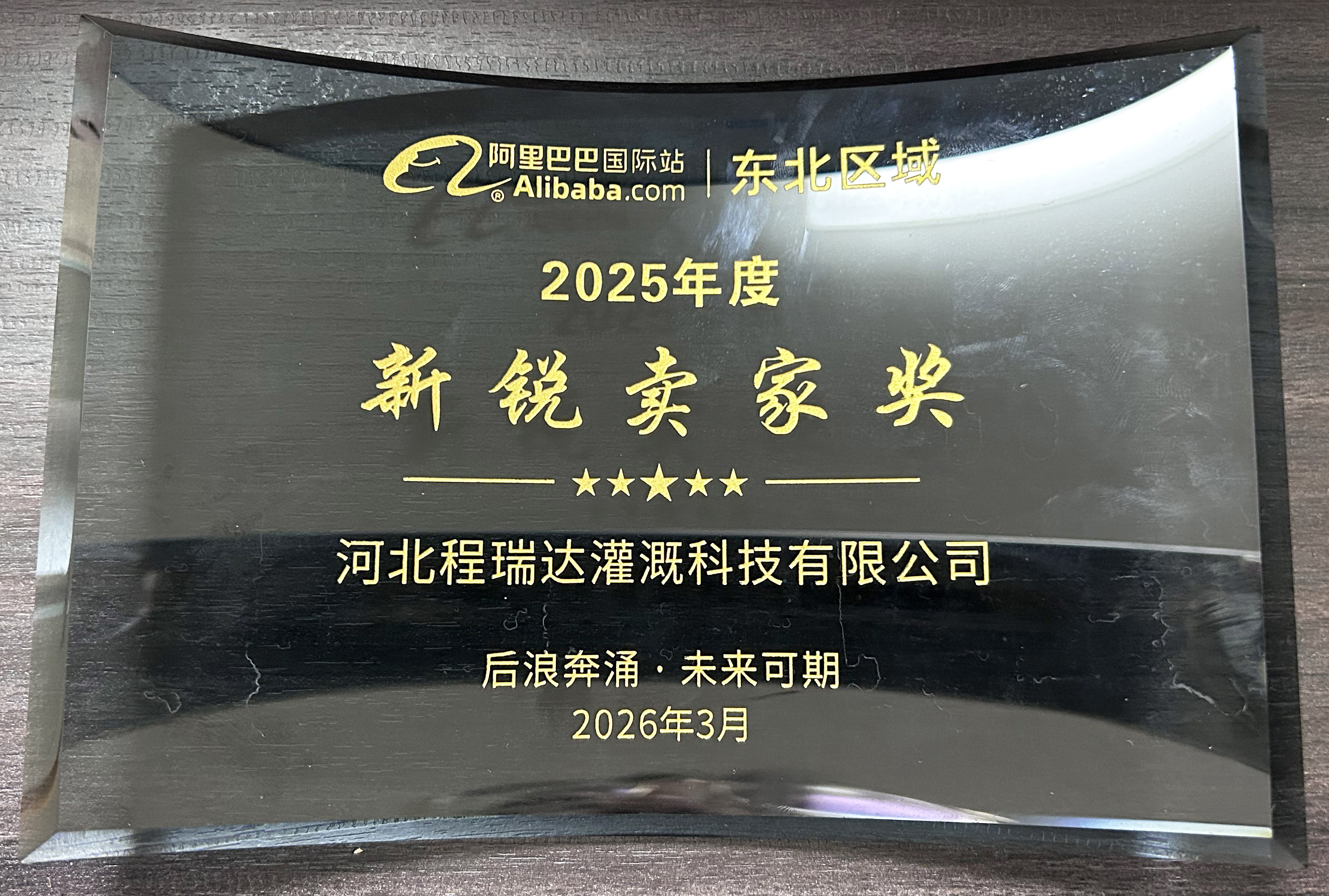 河池程瑞达灌溉 | 荣获阿里国际站新锐卖家奖